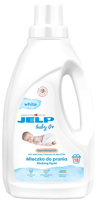JELP Baby 0+ Гіпоалергенне молочко для прання білого 1,5 л, 18 прань